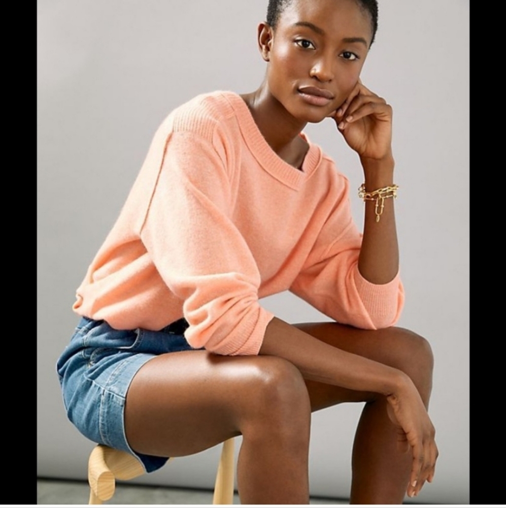 Anthropologie Pilcro Peach Crewneck Sweater